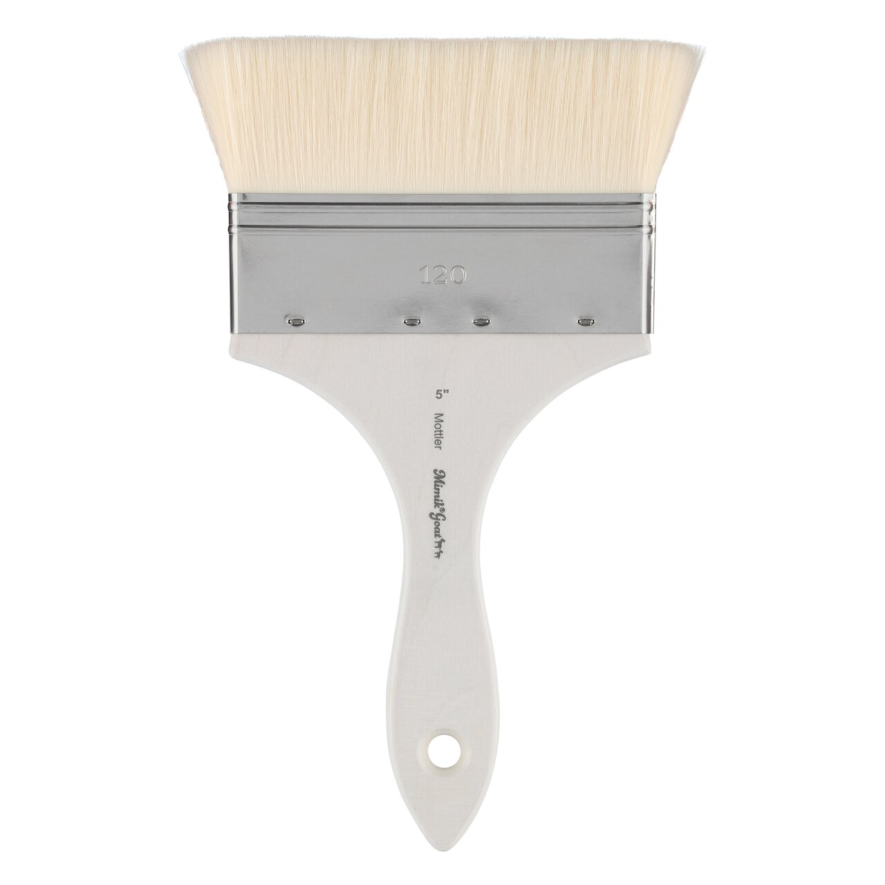 Mimik Synthetic Goat Hair Mottler Paint Brush - Short Handle Flat Watercolor Brush- Soft, Absorbent, Synthetic Paint Brush for Watercolor, Oil & Acrylic- Rust-Proof Ferrule- Handmade in Germany